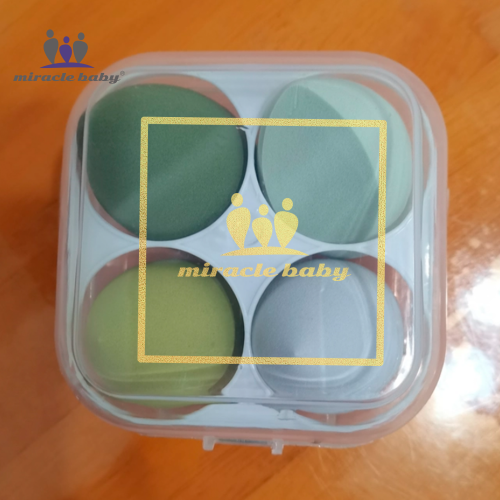 Miracle Baby Beauty Sponge Blender Set, 4 Pcs Makeup Sponges with Storage Case